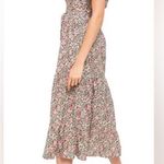 Free People Heartlands Floral Puff Sleeve Tiered Cotton Midi Maxi Dress Size S Photo 2