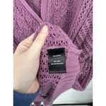 Torrid Pointelle Boyfriend Cardigan Women 2X Purple Open Knit Whimsigoth Fairy Photo 4