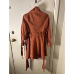 Brown Double Breasted Capelet Trench Coat S NEW Classic Retro Glam Preppy Retro Photo 6