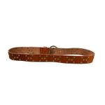 American Heritage Amsterdam Heritage Cognac Brown Leather Belt Women’s Size M (95 CM) Studded Photo 4