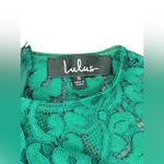 Lulus  Enrapturing Elegance Green Lace Long Sleeve Midi Dress Size Small Photo 9