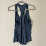 Lululemon  teal blue striped split back racerback soft flowy tank top Photo 2