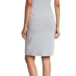 Theory  Rimaeya DR Rubric Ruched Side Tie Jersey Knit Tank Dress Size Small Gray Photo 1