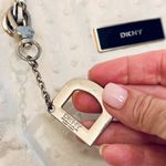 DKNY Ivory Ostrich Embossed Leather Chain Strap Shoulder Bag Photo 6