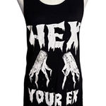 KILLSTAR  Hex Your Ex Occult Luxury Sleeveless Graphic Tank Top Medium Black Photo 0