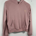 Kittenish Womans Long Sleeve Cropped Hoodie Small Pink Pockets Photo 0