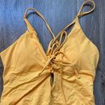 AQUA Lace Up Plunge One Piece Swimsuit Size M NWT Photo 3