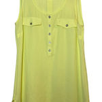 Nautica Womens Sleeveless Top Button Up Yellow Size S Lightweight Vacation Photo 0