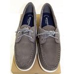 Sperry Womens Coastfish 2-Eye Grey Leather Cheetah Slip On Boot Shoes - 12 - NEW Photo 1