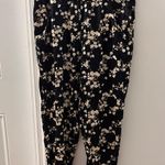 ZARA Black Satin Floral Pants Photo 1