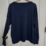 Vineyard Vines  Navy Logo Sweater Womens Large Preppy Coastal Knit Preppy Classic Photo 6