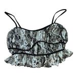 Urban Outfitters  Sheer Snake Print Crop Tank Top sz large Photo 0