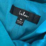 Lulus  Easy Radiance Teal Satin Slip Maxi Dress  Medium  Photo 8