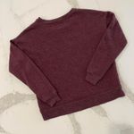 American Eagle Cozycore Crewneck Sweater Womens Small MaroonRed Mountain Graphic Photo 4