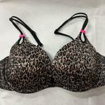 Victoria's Secret  Black and Brown Leopard Print Bra with Underwire Photo 0