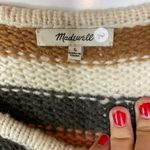 Madewell Balloon-Sleeve Pullover Sweater in Stripe Mix Size Large Photo 4