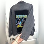 Def Leppard NWOT Faded Black Junkfood Jean Patch Long Sleeve Jacket Buttons XXL Photo 5