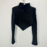 Marc Jacobs Hairy Grunge Pointed Sweater Cropped Black XS NEW Sample Photo 4