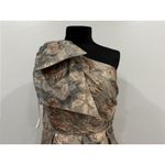 Donna Karan One-Shoulder Metallic Jacquard Gown Gown US 6 NWOT Photo 2