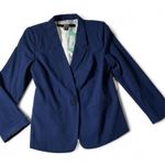 Kensie Navy Blue Blazer Jacket Business Career Office Classic Medium Photo 0