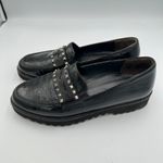 Paul Green Black Patent Leather Studded Loafers Platform Chunky Sole Size 8 Photo 8