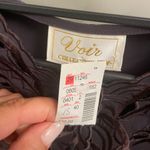 NEW Voir Collection Blouse Women’s 18W Brown Embroidered Long Sleeve Photo 1