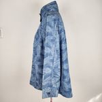 DG2 Diane Gilman SoftCell Denim Lightweight Jacket Shacket Blouse Shirt Leaf 1X Blue Photo 7