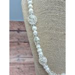 None Cute White Seed Pearl & Beaded Single Strand Necklace Toggle Clasp Classic 21" Photo 3