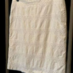 Talbots  White Lace Pencil Skirt Size 10 Photo 0