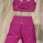 Beyond Yoga  Pink Leggings and Bra Set Photo 1