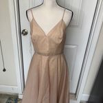 Nicole Miller  Blush Formal midi party Dress Rhinestone Size 8 prom homecoming‎ Photo 1