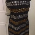 Bongo Strapless  Studded Metallic L Black & Gold Photo 2