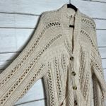 Free People Cable Cardi Knit Cardigan Sweater Ivory Size Small Photo 6