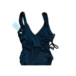 ANDIE NWT  The Belmar One Piece V Neck Belt Swimsuit Removable Cups L Black #3281 Photo 2
