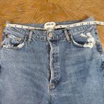 AGOLDE Nico High Rise Slim Jeans Rooted Light Wash Button Fly Raw Hem Size 28 Photo 7