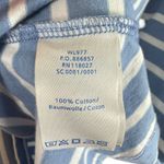 Boden 100% Cotton Blue White Striped 3/4 Sleeve Lightweight T Photo 3