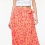 J Crew Wrap Midi Skirt in Guava Fresh Cantaloupe Women's Small Orange Photo 0