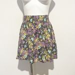 Frenchi Floral Purple smoked waist Skirt MEDIUM floral daisy Bohemian Photo 1