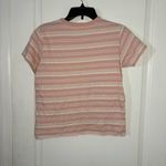 Pink and White Striped Crop Top Size M Photo 1