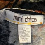 Mimi Chica  Floral Print Burnout Crushed Velvet Open Front Long Cardigan Medium Photo 4