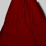 VTG 80s Ital Mode Long Sleeve Corset Back Lace Up Dress Burgundy Sz Med Photo 10