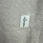 Linen Scarf Beige Jacquard Soft Breathable Lightweight Natural Wrap Fringe Tan Photo 2