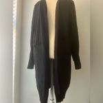 Women's Black Size M Open Front Long Sleeve Cardigan Size L Photo 2