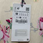 ZARA  NWT Floral Print Satin Effect Dress Cut-Out Details Size Medium Photo 10