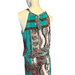 Flirty Pink floral print open back Green jumpsuit Size M Size M Photo 7