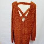 Kaisely Kaisley rust vneck caged sweater size medium Photo 4