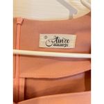 Aisize Vintage‎ Peach Peplum Dress Square Neck Short Sleeve Fitted Elegant Pink Photo 2