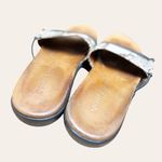 Gentle Souls Black Snake Print Leather Slip On Open Toe Slide Sandals Size 8 Photo 2