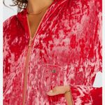 Fabletics  Crushed Velour Zip Up Hoodie strawberry red  Photo 3