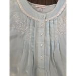Miss Elaine Blue Embroidered Nightgown Long Sleeve Button Front Size M Size M Photo 4